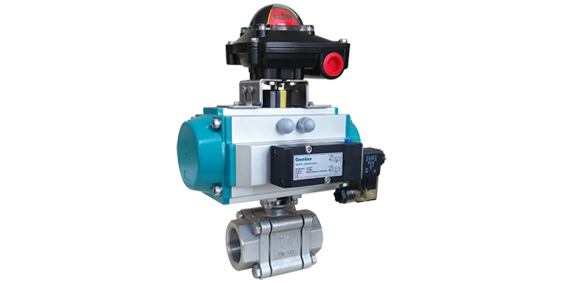 3PC heavy duty ball valve with ISO mounting pad