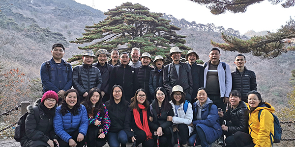 Coreline company trip in 2019 to Yellow Mountain