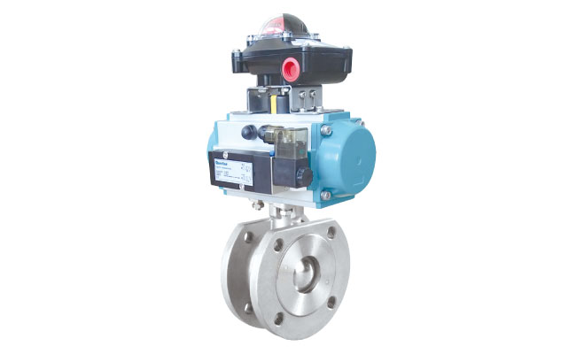 Wafer ball valve with ISO5211