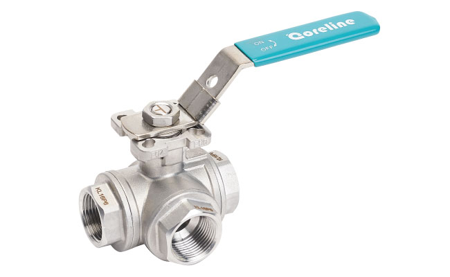 3-way thread ball valve