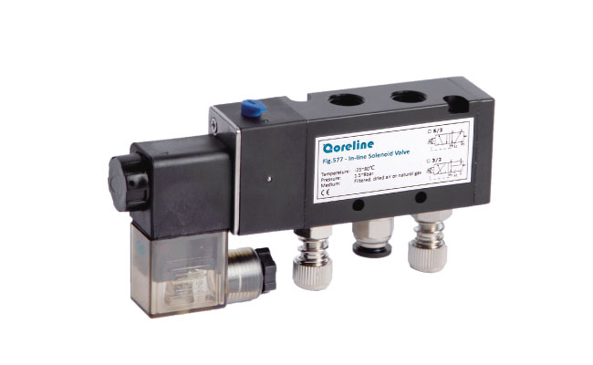Inline solenoid valve
