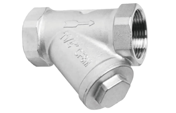Y-type threaded strainer
